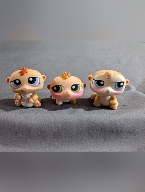 Littlest Pet Shop LPS Petriplets Hamster Triplets #1477 1478 1479 Hasbro